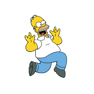 Homer Simpson walking